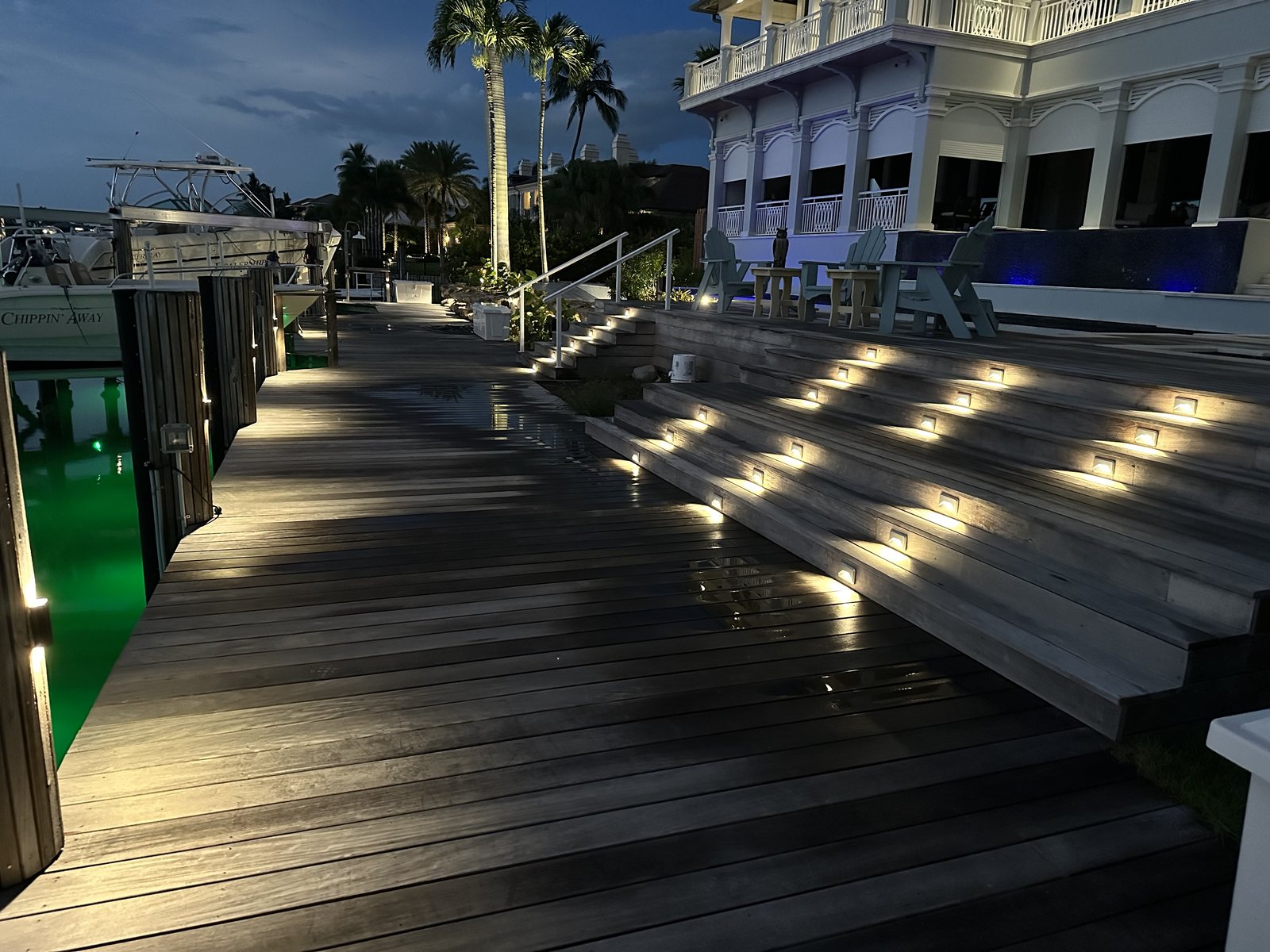 Dock & Waterfront Lighting at night, frame 1